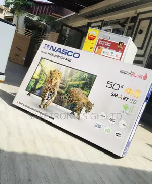 Black Nasco 50 Inches LED Glossy Electric Smart Tv
