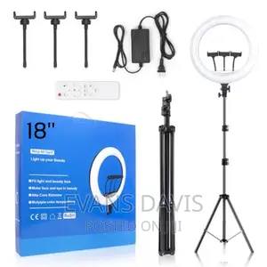 18 Inches Ring Light With Remote and Adjustable Stand