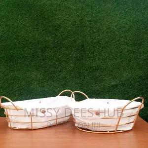 Gold Metallic Bread Basket