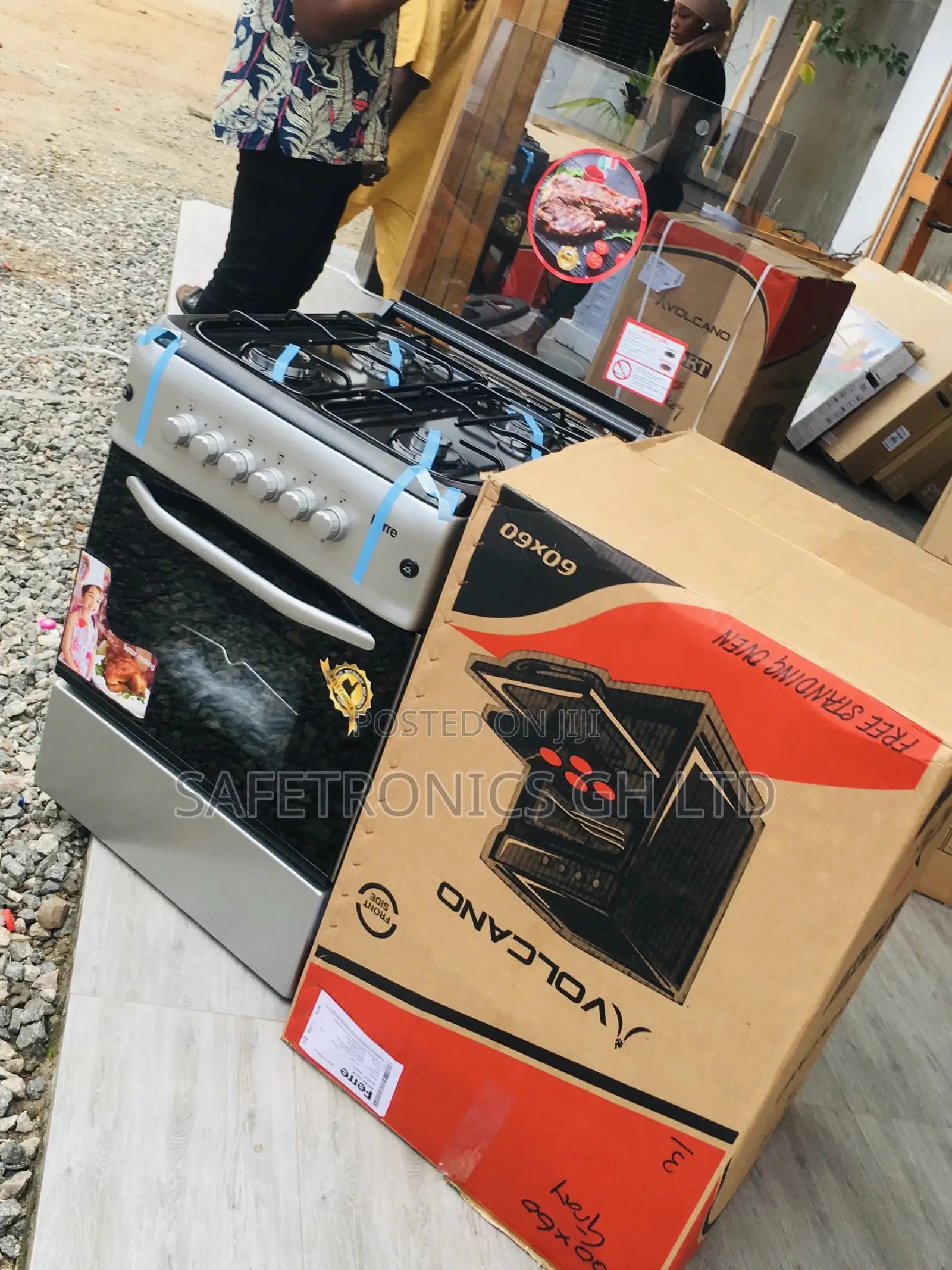 4 Gas Sliver Oven With Grill Ferre 60x60 Glass Lid Cooker