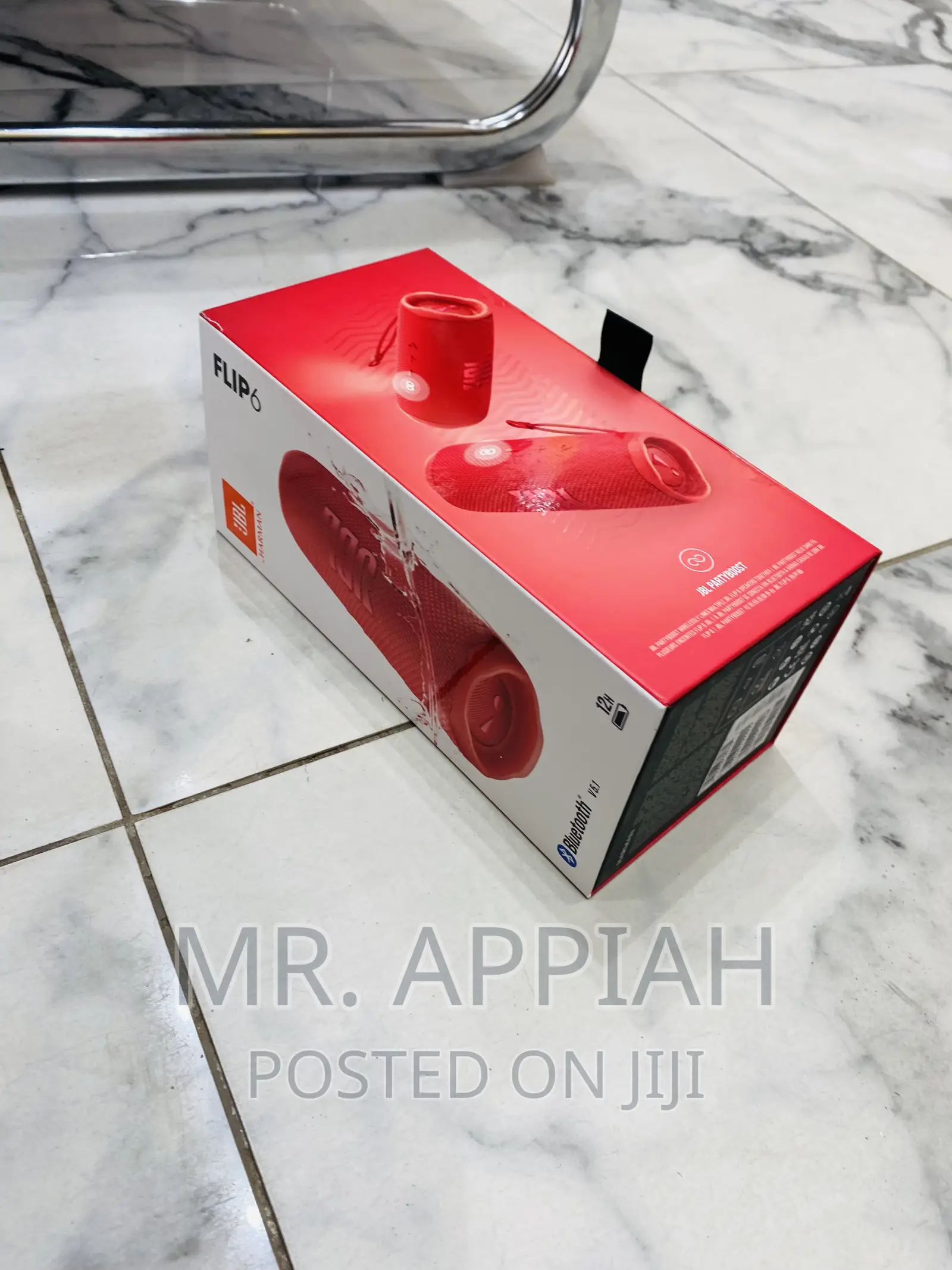 Durable JBL Flip 6(Red)Rechargeable Bluetooth Speaker.