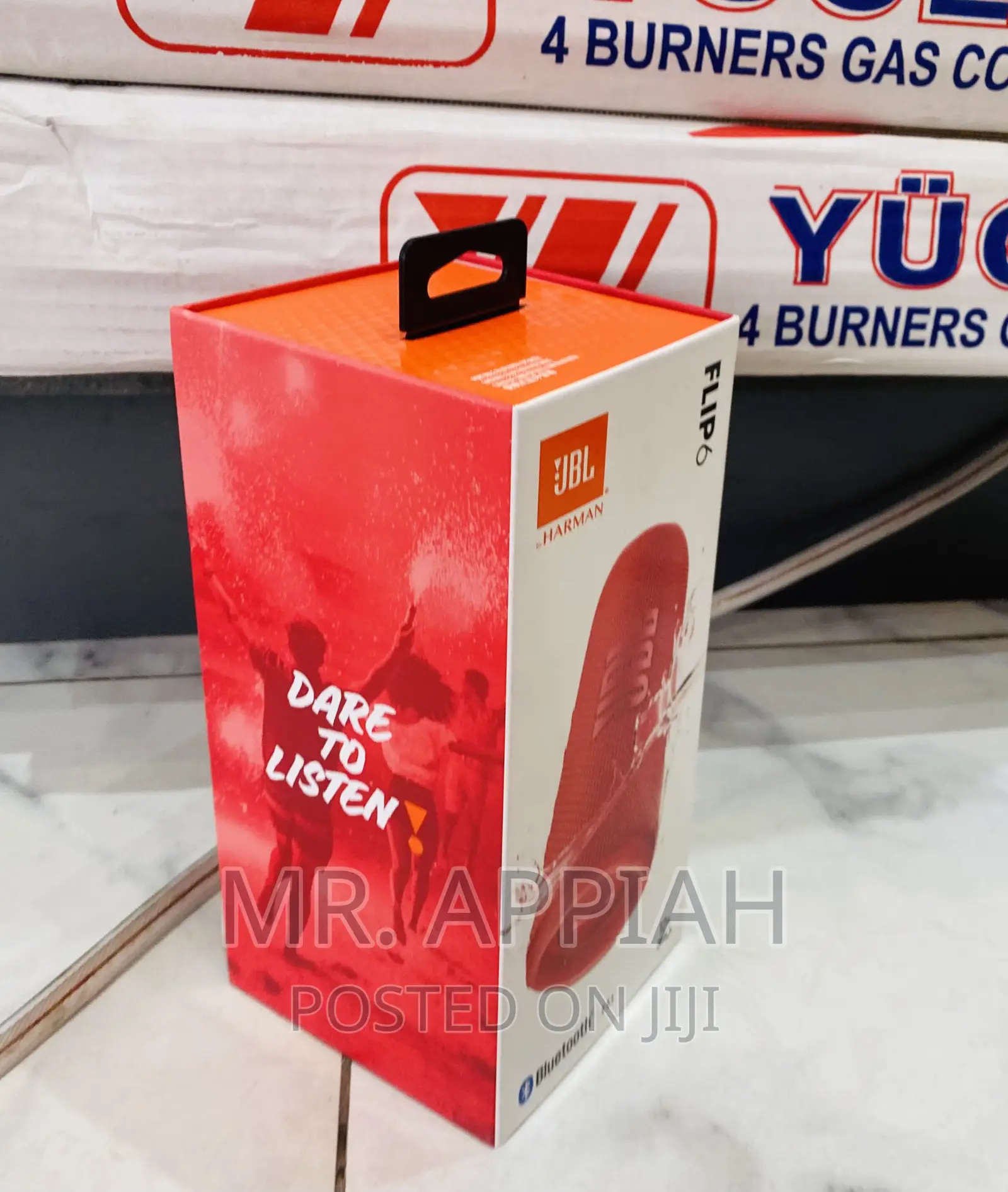 Original JBL Flip 6 Rechargeable Bluetooth Speaker(Red).