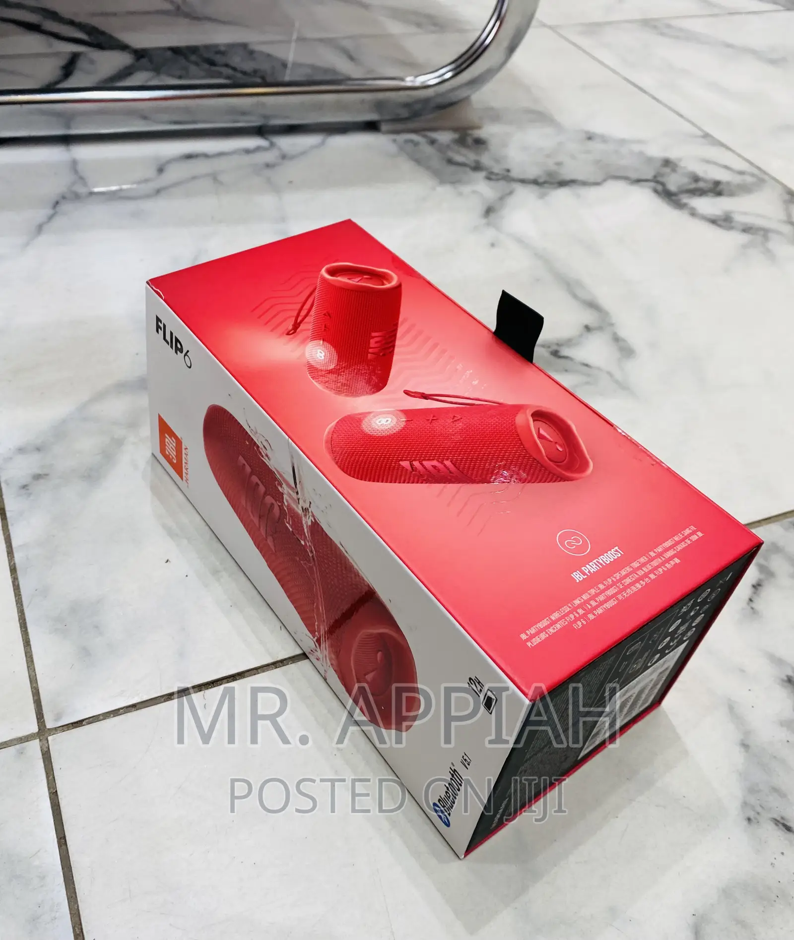 Latest JBL Flip 6 Rechargeable Bluetooth Speaker(Red).