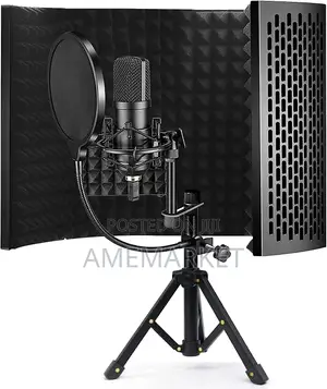 Studio Vocal Booth Isolation Shied - 5 Metal Panels