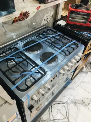 60x90 Ferre Gray Glass Lid Oven With Grill 2 Electric 4 Gas