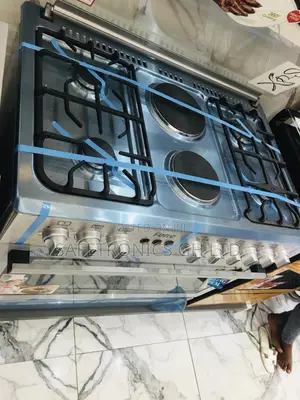 Glass Lid 60x90 Oven With Grill 4 Gas 2 Electric Ferre Gray