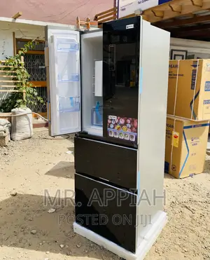 Elegant Black Pearl Pf470bg French Door Electric Fridge 