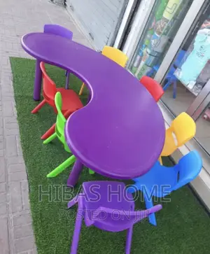 Moon Shape Table Kindergarteen (Table Only)