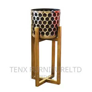 Decor Planter With Wooden Stand Medium