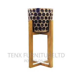 Decor Planter With Wooden Stand Large