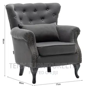 L Accent Chair With Winged Sides, a High Back