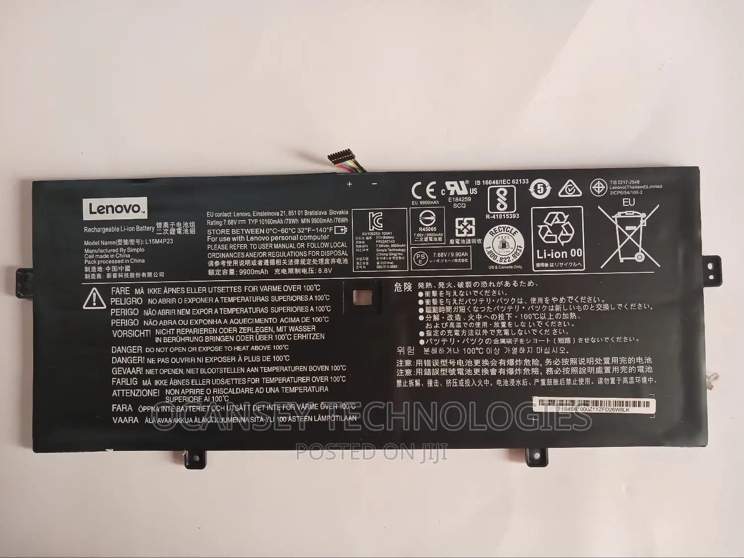 Original Lenovo L15m4p23 Yoga 910-13ikb Series L15m4p21