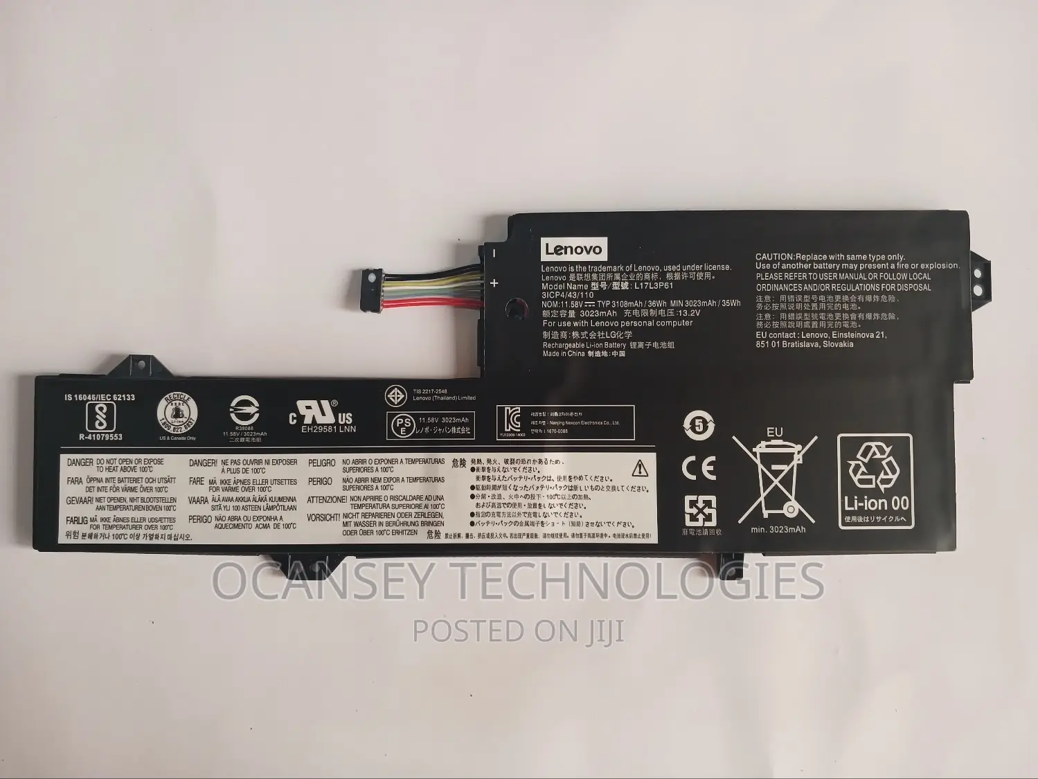 Original Lenovo L17l3p61 Laptop Battery