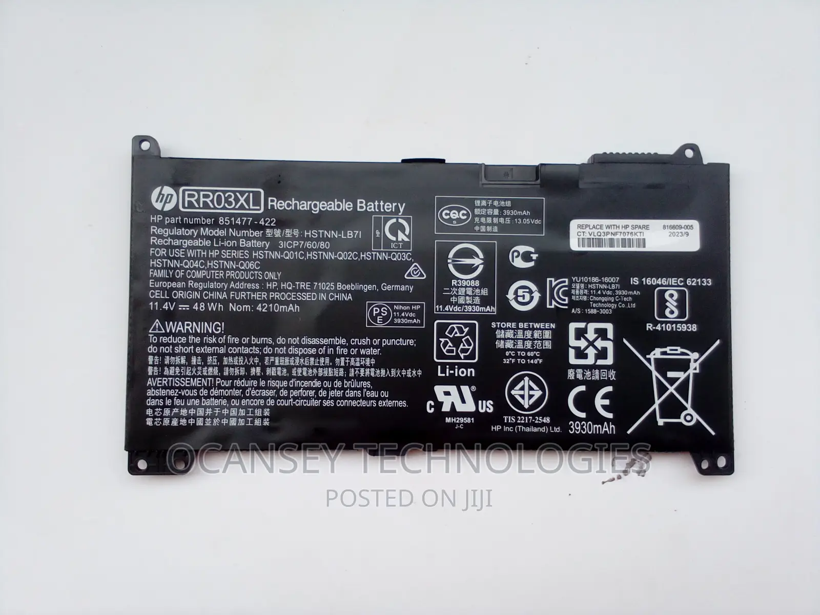 Original Hp Rr03xl Battery for Probook 430 G4,440 G4,450 G4