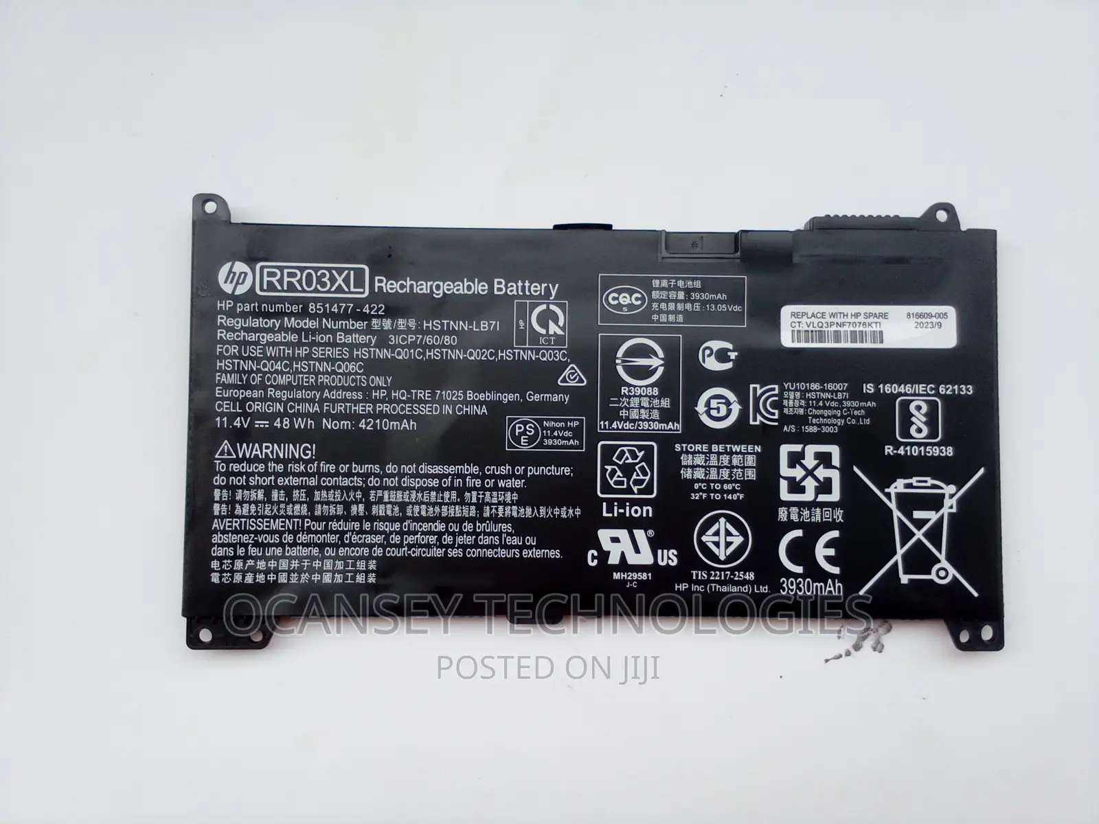 Original Hp Rr03xl Battery for Probook 430 G4,440 G4,450 G4