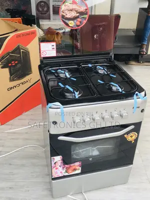 Ferre 60x90 Oven With Grill 4 Gas Cooker Glass Lid