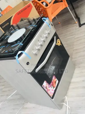 Oven With Grill 4 Gas Cooker Gray Glass Lid 60x90 Ferre