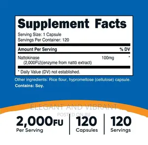 Nutricost Nattokinase 2,000fu, 120 Capsules - Gluten Free