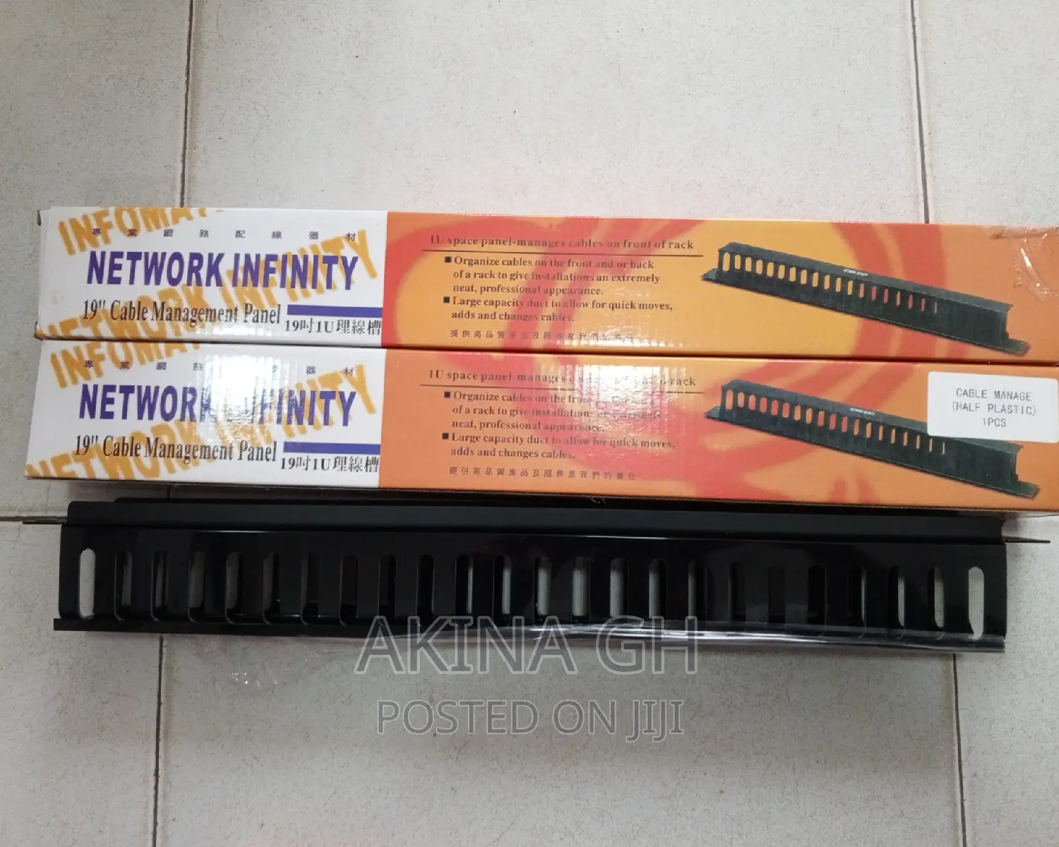 Network Infinity 1u 19" Cable Manager Panel