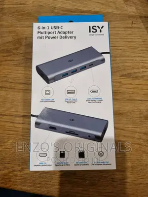 USB-C 6in1 Multi Hub Mult Port Adapter Type-C Hub ISY Brand