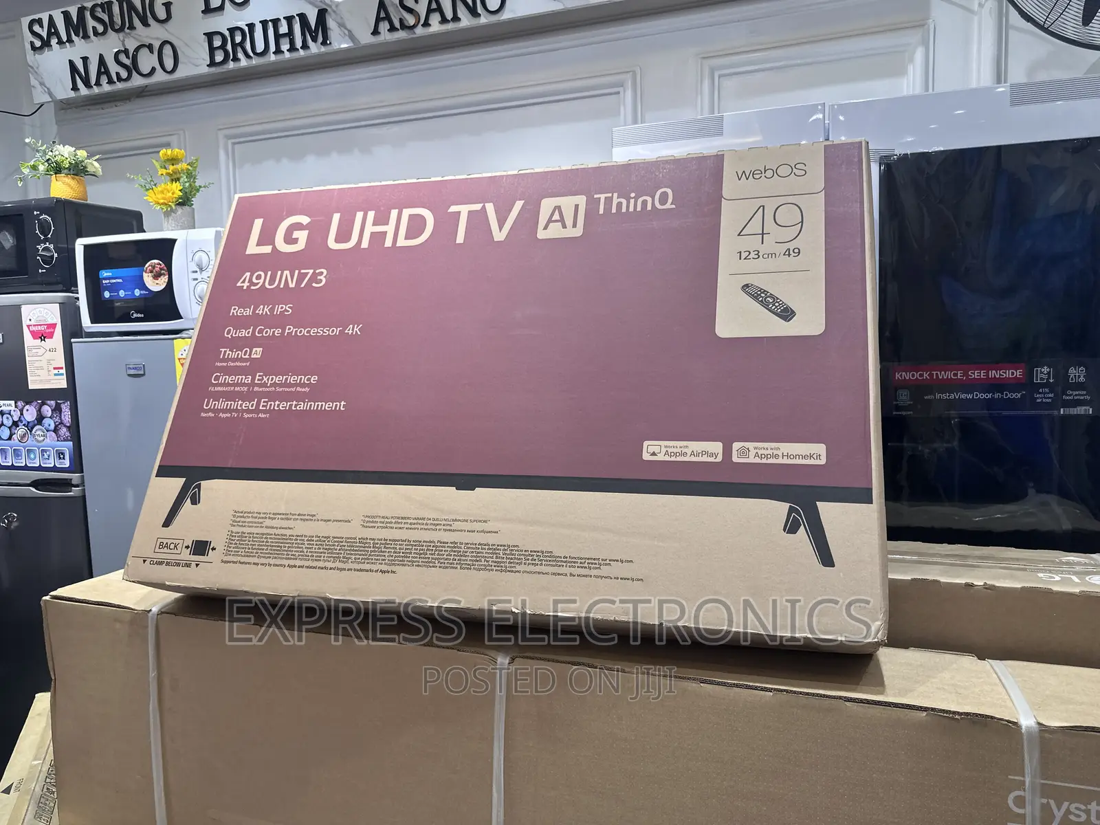 Sleek in Design UHD Smart LG 49”UN7340 Tv LED Display