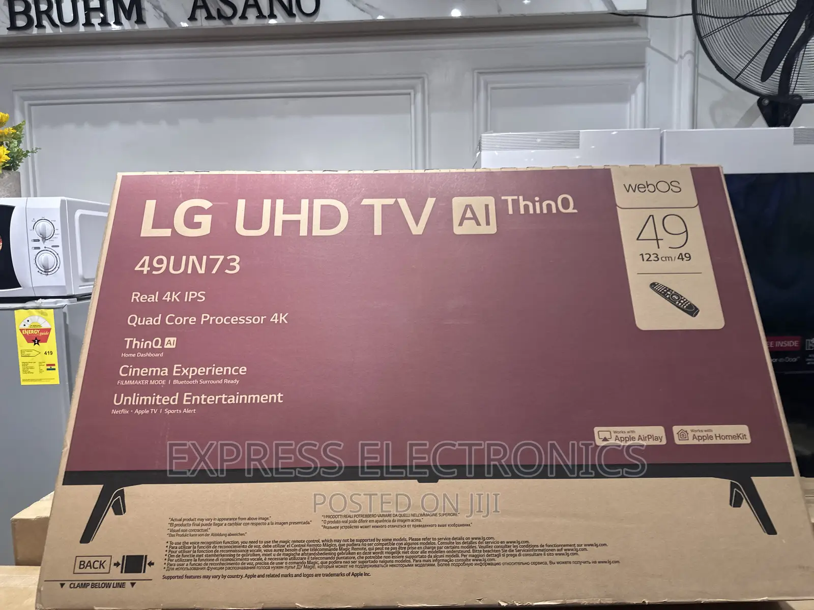 Authentic New Sleek Slim UHD Smart LG 49”UN7340 Tv ,.