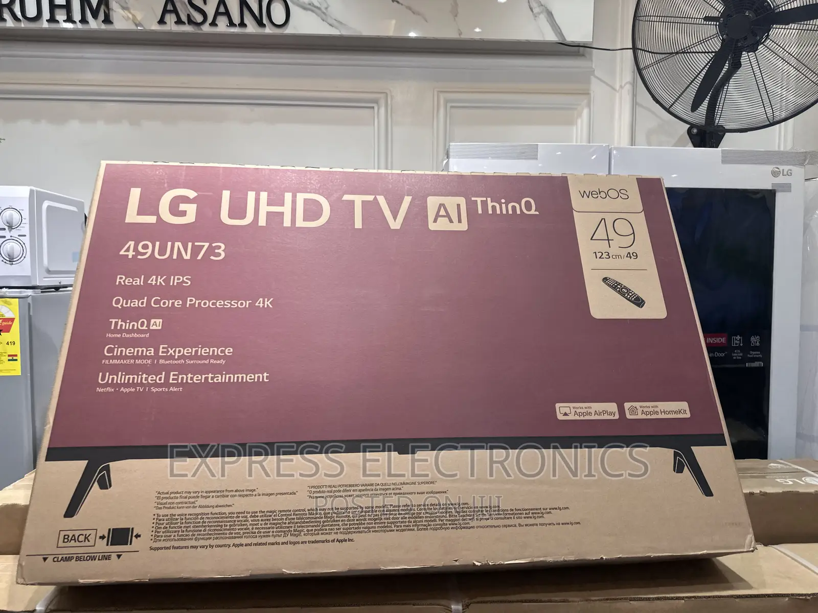 Authentic New Sleek Slim UHD Smart LG 49”UN7340 Tv ,.
