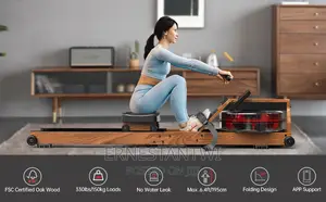 Oak Wood Foldable Rower Machin With Blutooth From JOROTO, UK