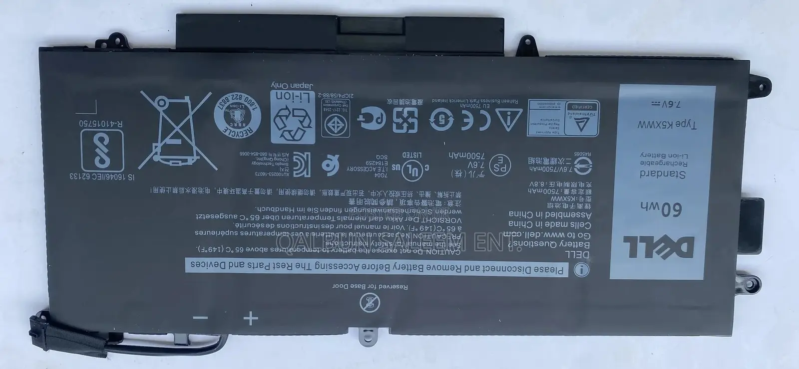 Dell K5XWW Laptop Battery for Latitude 13 7389 7390 12 5000