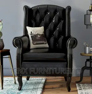 Leather Wing Chair High Back (Chesterfield Armchair Antique)
