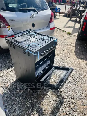 Black Gas Electric Cooker Oven Grill 2-2 Stove .,