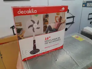 Very Strong Decakila 16 Inch" Rechargeable Stand Fan