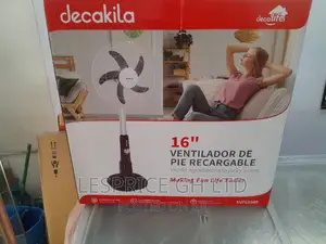Long Lasting Decakila 16 Inch" Rechargeable Stand Fan