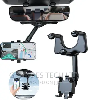 Car Rearview Mirror Mobile Phone Holder Mount Stand 360°