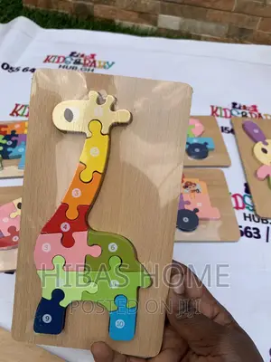 Wooden Puzzle Game Animal Puzzle Pieces Number Puzzle