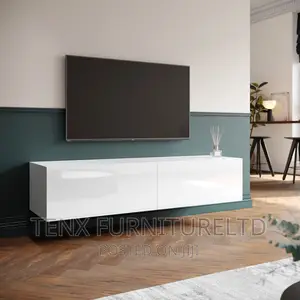 White Floating Tv Unit Cabinet Wall Mounted (All Sizes)