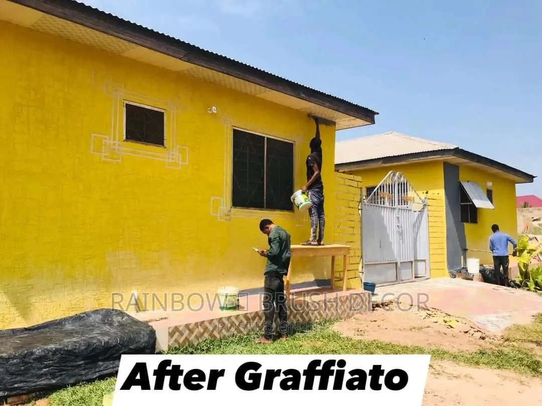 Colorful Graffiato Paint and Painting