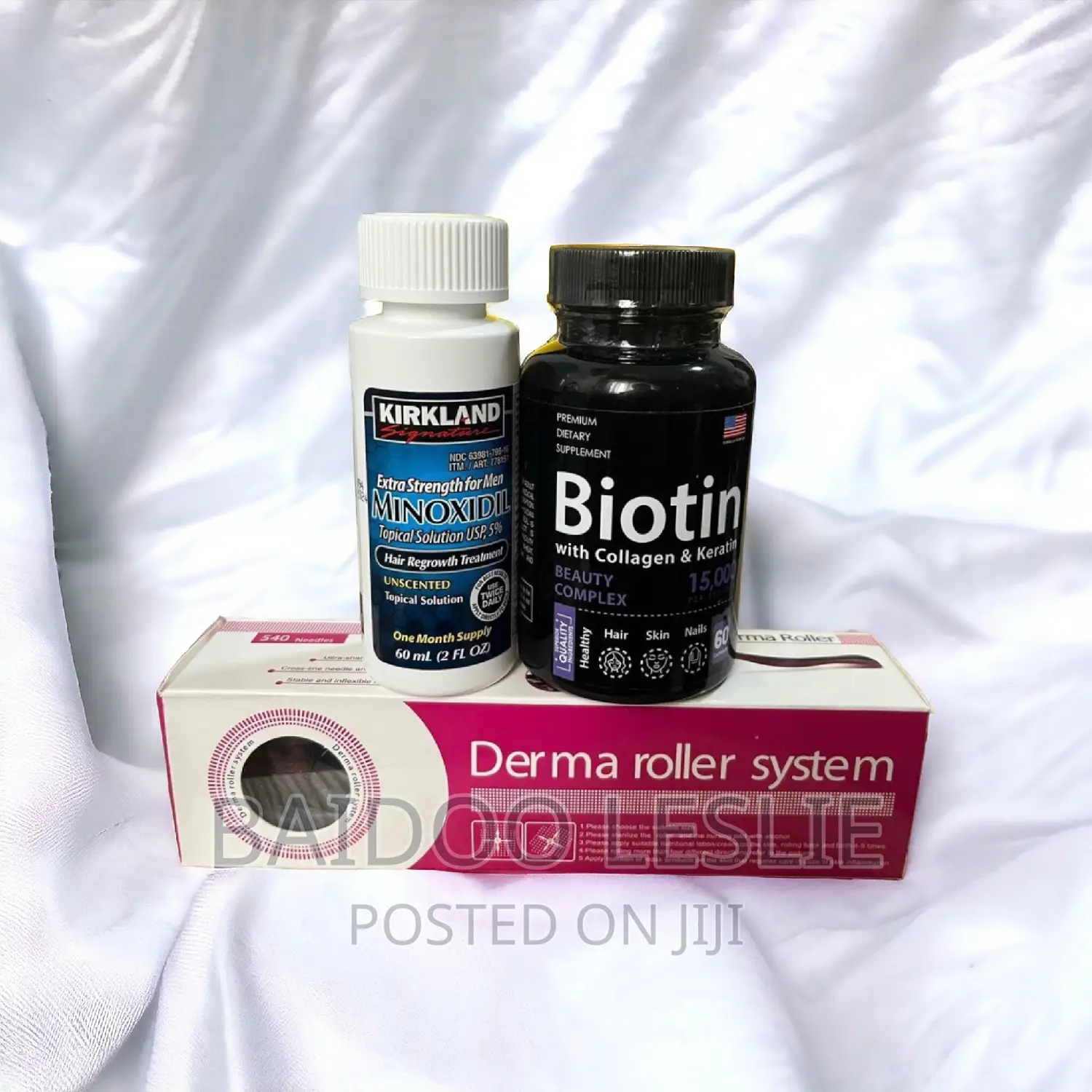 Kirkland Biotin With Keratin And Collagen And Roller Combo