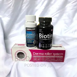 Kirkland Biotin With Keratin And Collagen And Roller Combo