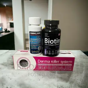 Kirkland Biotin With Keratin And Collagen And Roller Combo