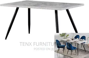 Marble Dining Table / Stone Top / White/Black/Grey