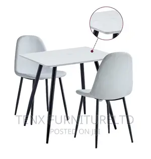 Dining Set Marble Stone Top With Two Chairs