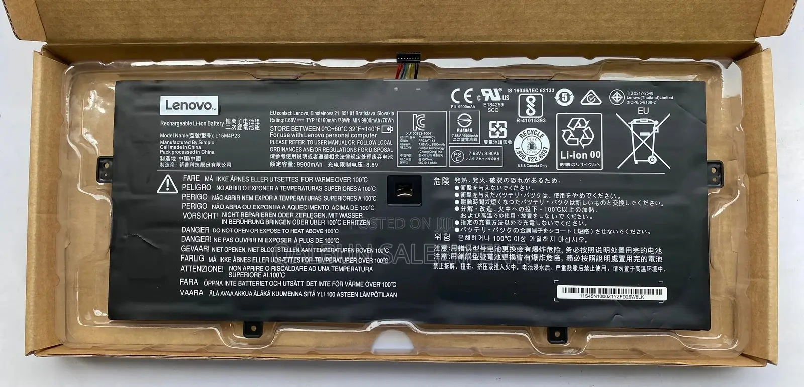 Lenovo L15M4P23 Laptop Battery for Yoga 5 Pro Yoga 910