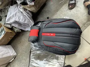 Back and Red Seat Cover Full Leather
