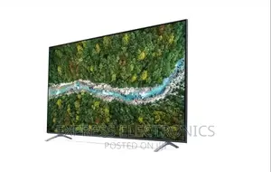 Glossy Black Sleek UHD Smart LG 75”UP7750 LED Screen 