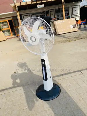 Durable Clinette Rechargeable Standing Fan + Solar Panel