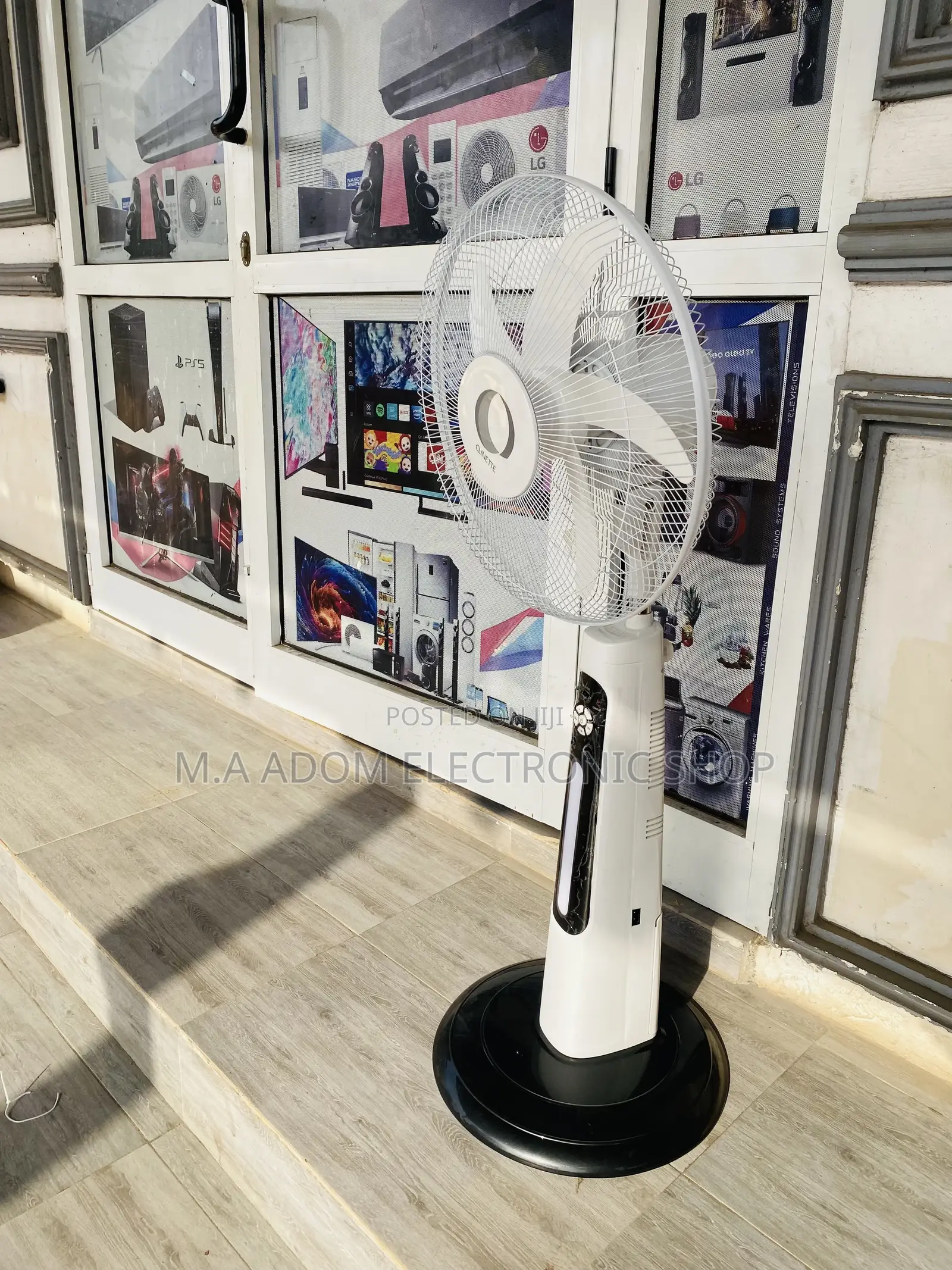 Reliable Clinette Rechargeable Standing Fan + Solar Panel
