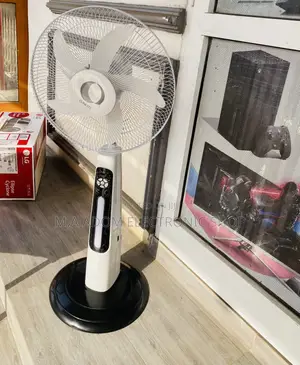 Quality Clinette Rechargeable Standing Fan + Solar Panel