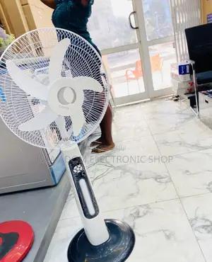Affordable Clinette Rechargeable Electric Fan + Solar Panel.