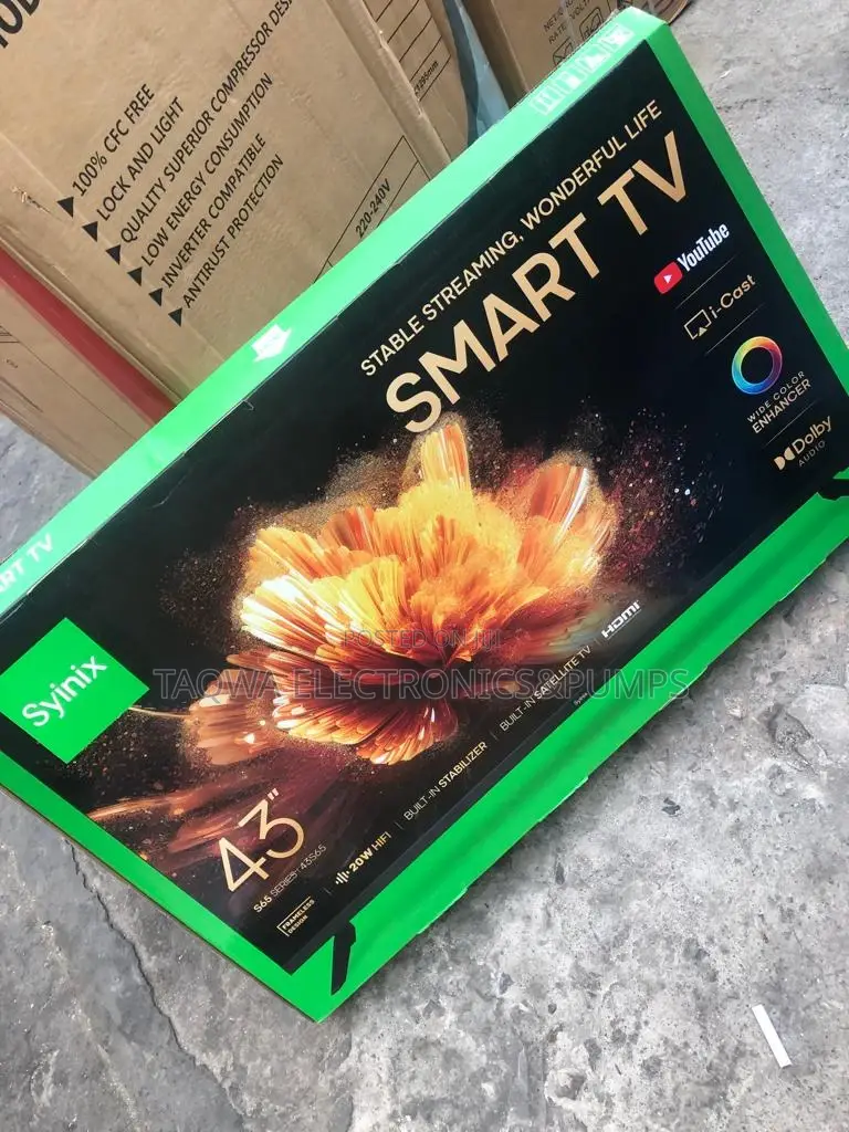 New Stock, Syinix 43inch Smart Tv